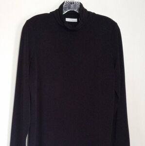 Susan Graver black mock neck long sleeve top